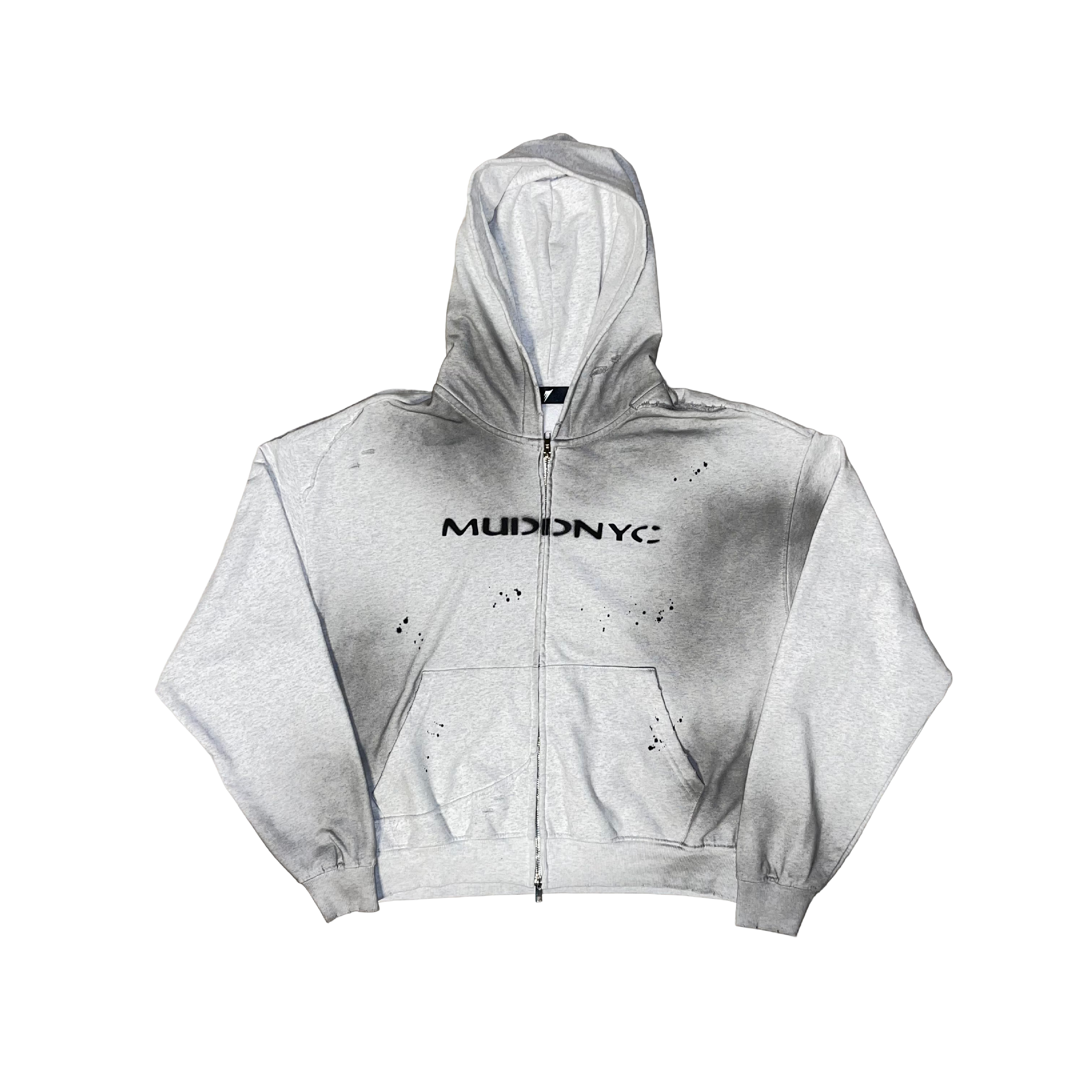 SPRAYED ZIP-UP HOODIE